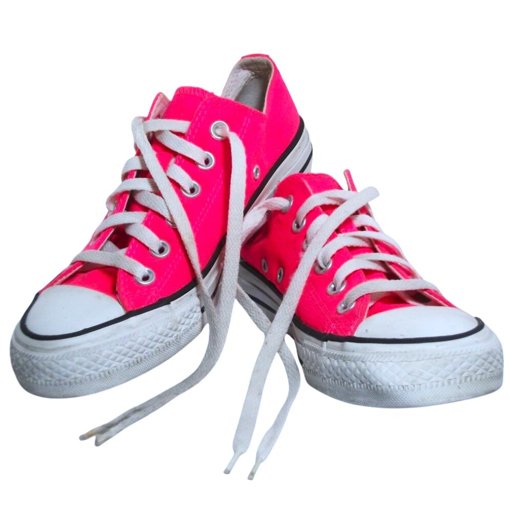 CONVERSE ALL STAR Low Top Lace up Hot Pink Shoes Sneakers Unisex